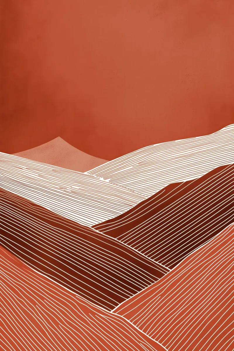 Abstract landschap canvas met Baklijst van Pictura