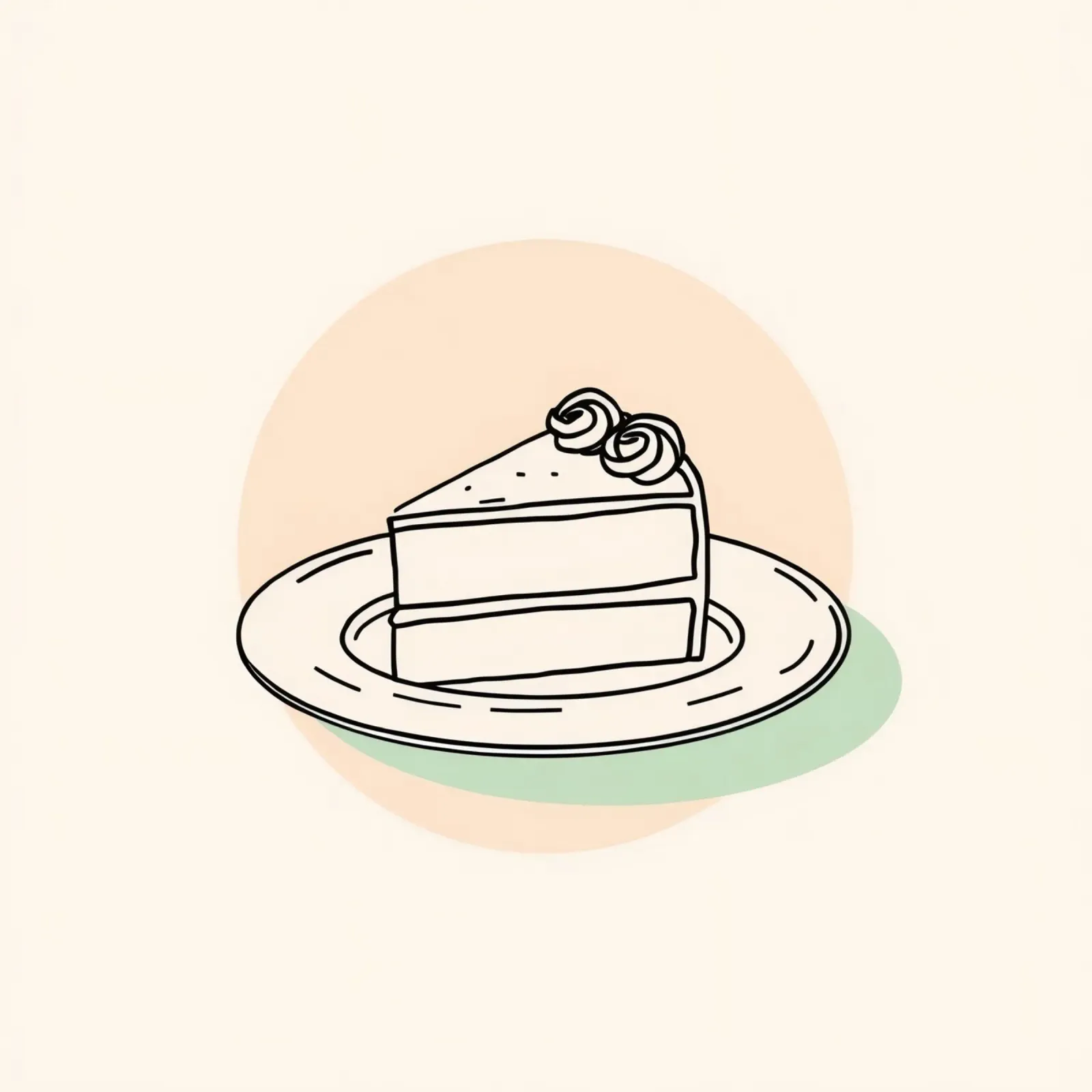Deliziosa fetta di torta su un piatto con crema decorativa pellicola backlit da DesignDoodle
