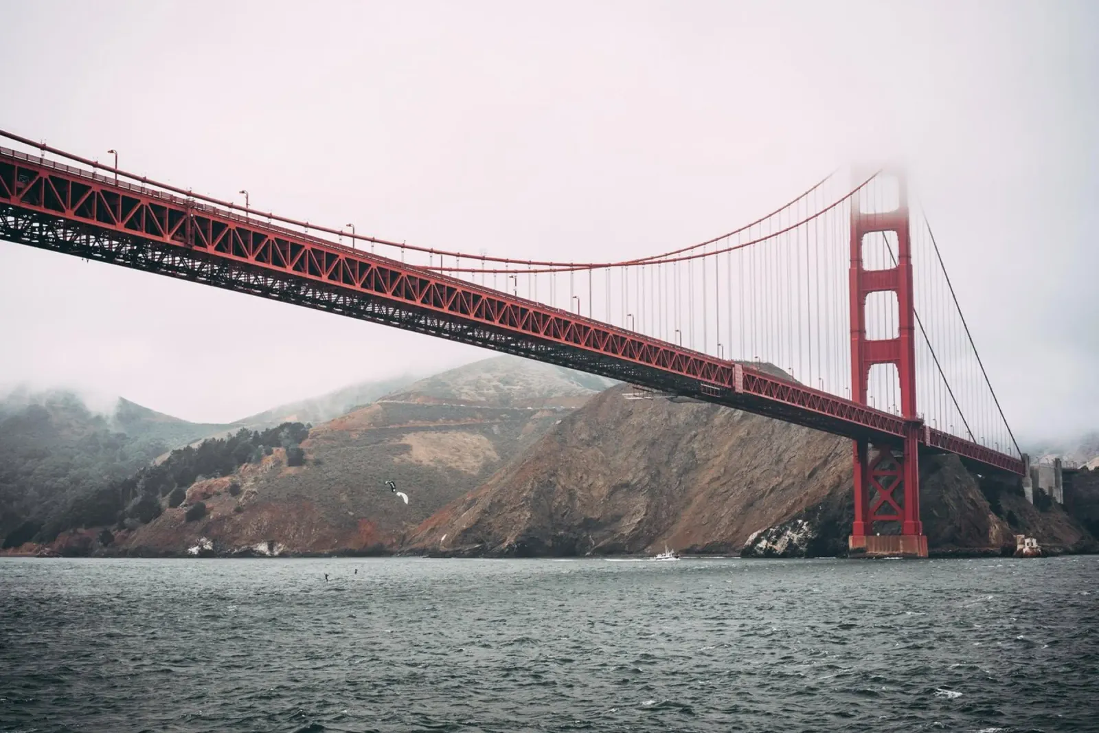 Golden Gate Vision, San Francisco poster with wooden frame by Wanderlust Vibes