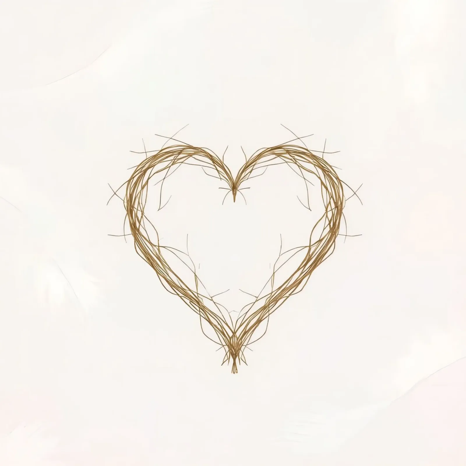 Heart shape created with natural twigs canvas by DesignDoodle