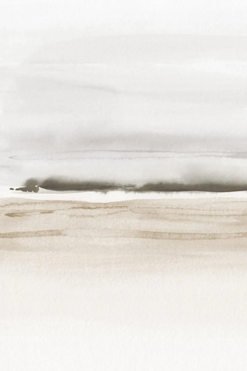 Zeegolven in neutrale tinten 1/2 hahnemühle van NouveauPrints