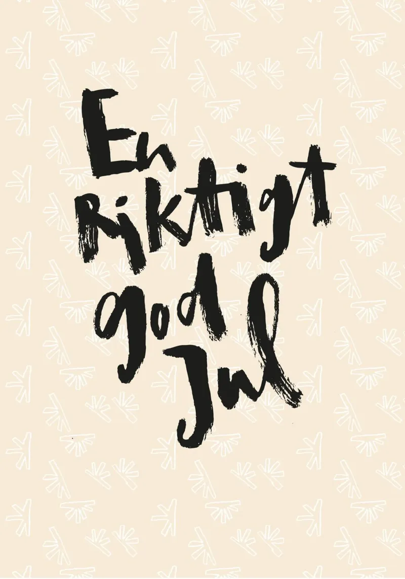 God Jul mit Muster poster da Brushmeetspaper