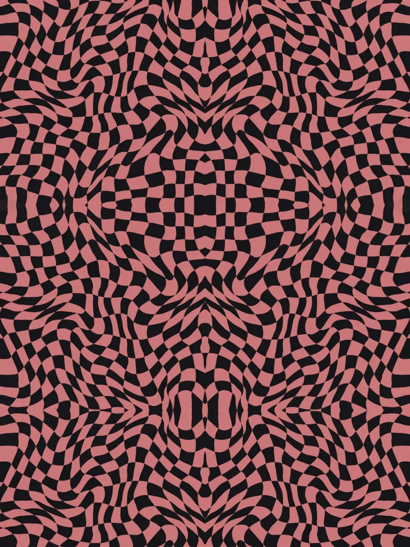 Symmetrical checker vibration 02 canvas by Little Dean