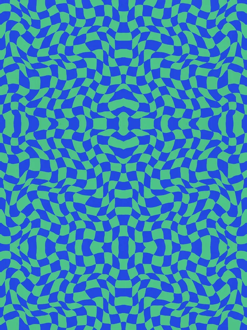 Symmetrical checker vibration 03 canvas by Little Dean