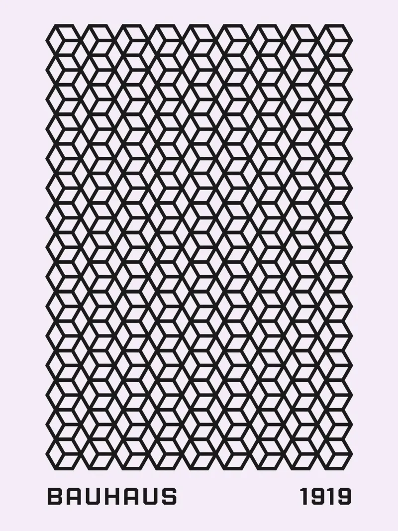 Gráfico cúbico Bauhaus metacrilato de Studio Vibe