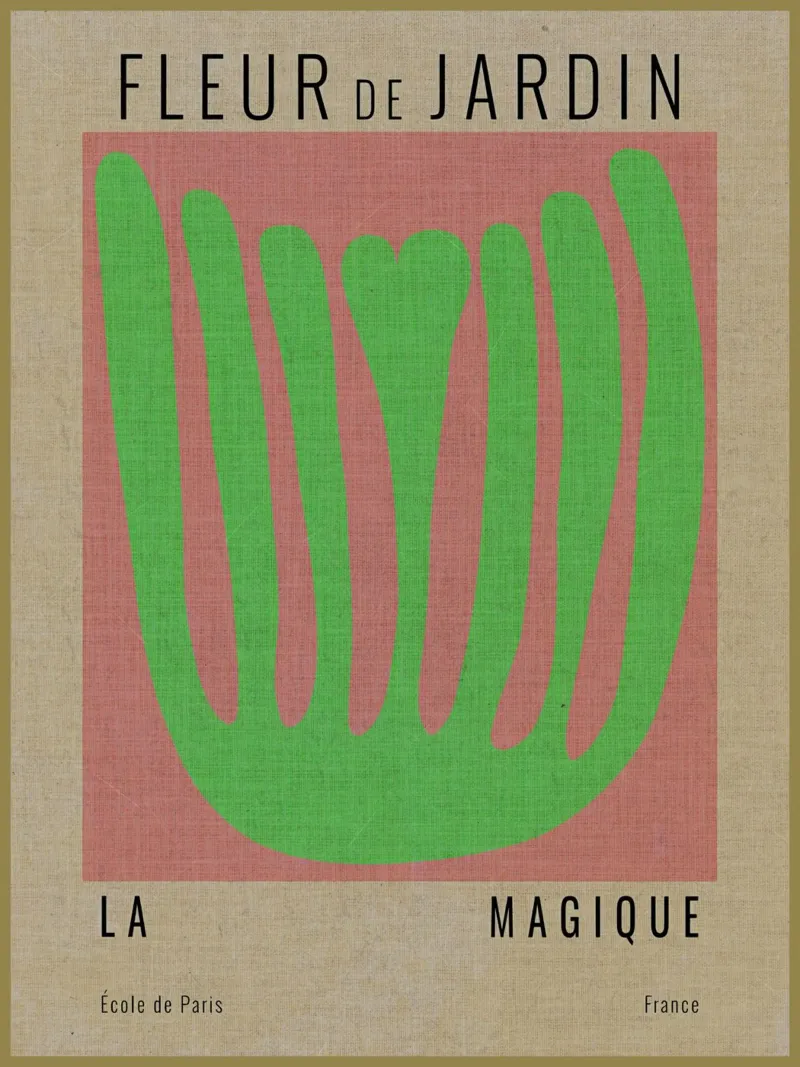 Foglia moderna ritagliata poster da Amanda Studio
