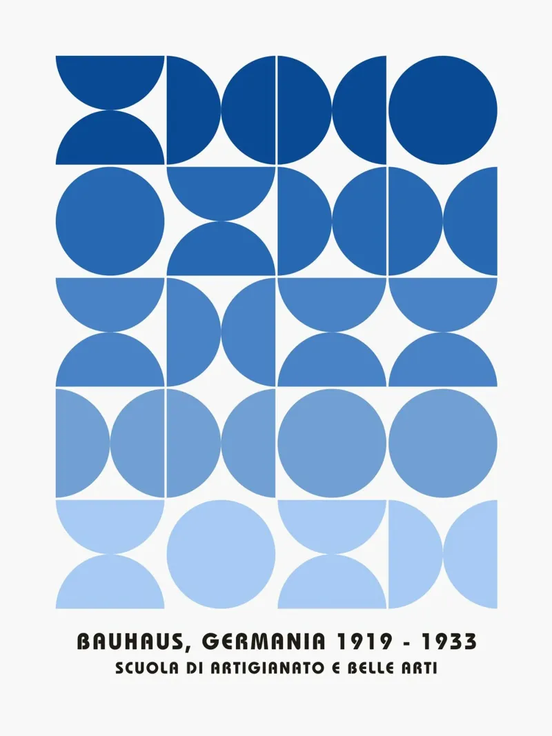 Blue Bauhaus sample poster poster by Studio Vibe