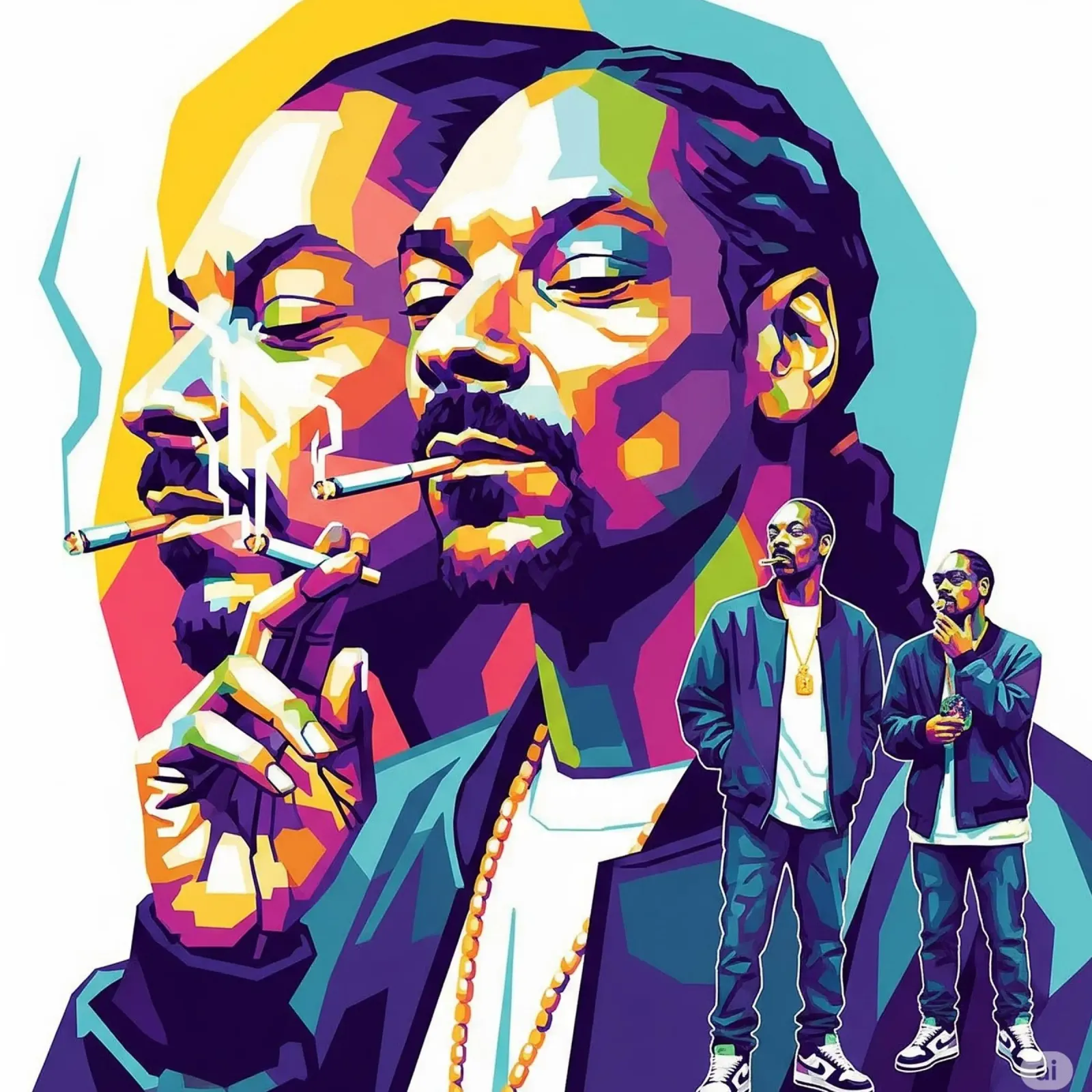 Snoop Dogg - WPAP art style (2) pellicola backlit da Hantamrata