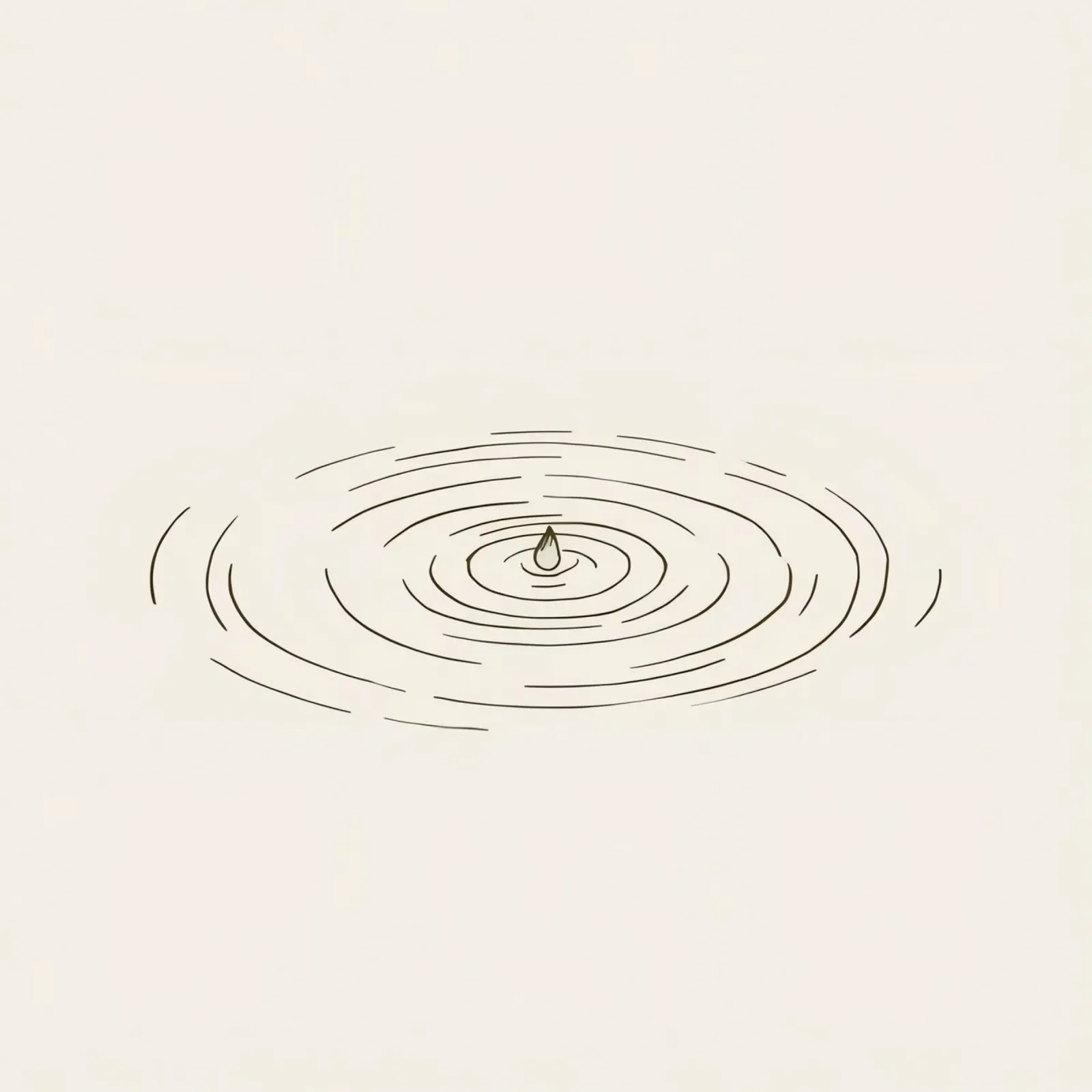 Ripples expanding in calm water created by a single drop hahnemühle by DesignDoodle
