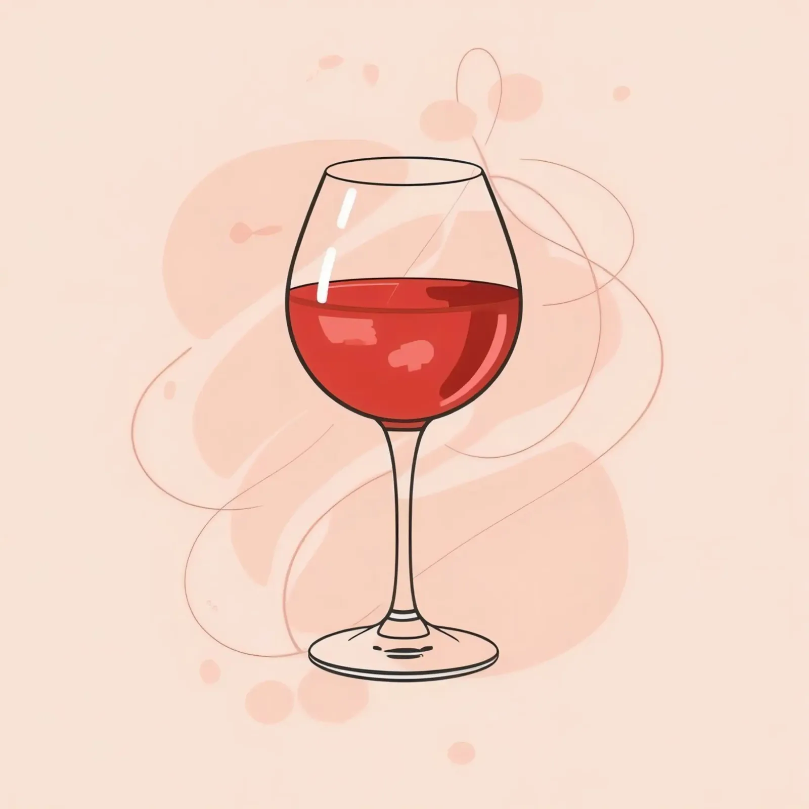 Elegant glass of red wine against a simple background hahnemühle by DesignDoodle