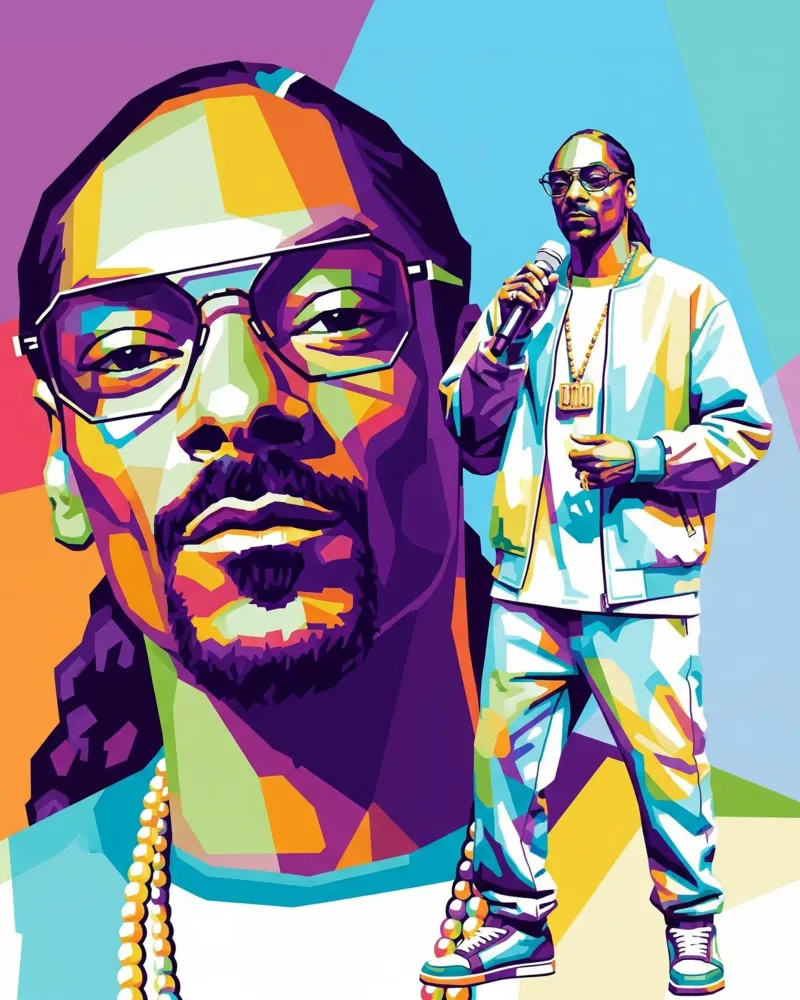 Snoop Dogg - WPAP art style (5) pellicola backlit da Hantamrata