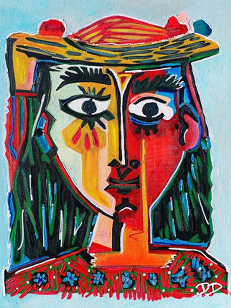Abstract portrait of Petronella poster by Susanprint