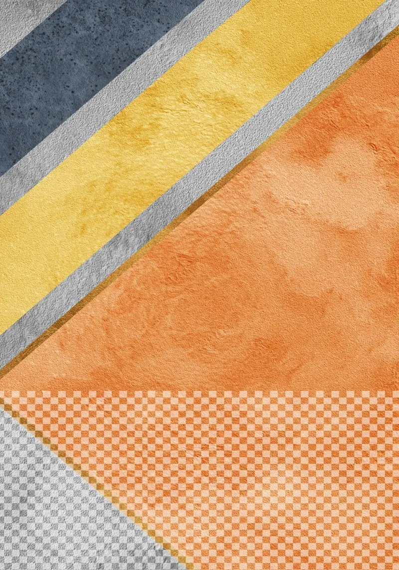 abstract art geometric orange color pellicola backlit da vintageshop