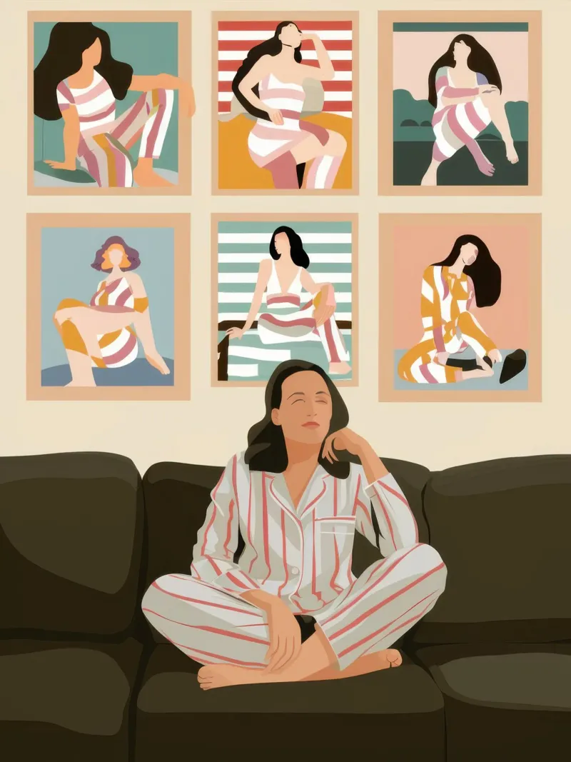Galleria Sguardo Riposo poster con telaio in alluminio da Bring Haven