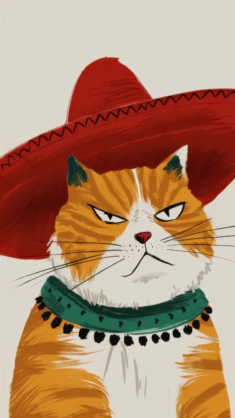 Cappello Cat Majesty carta hahnemühle da Bring Haven