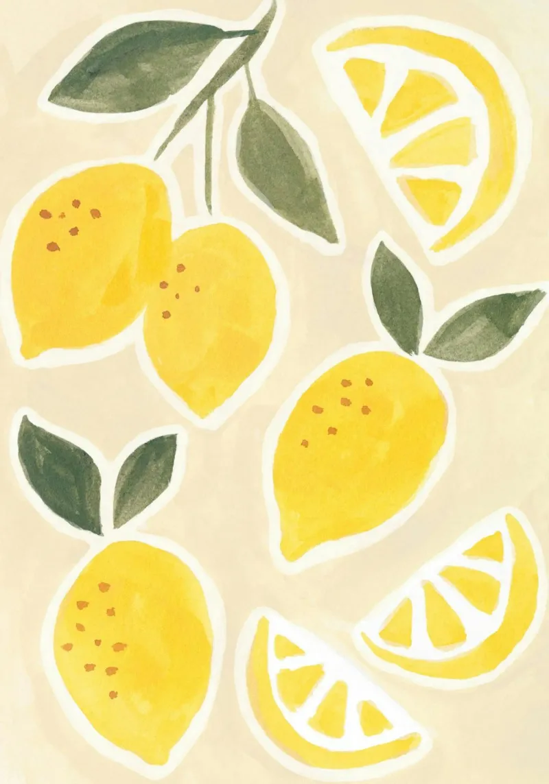 Sunny Lemons Print acrylic glass by Neeraprint