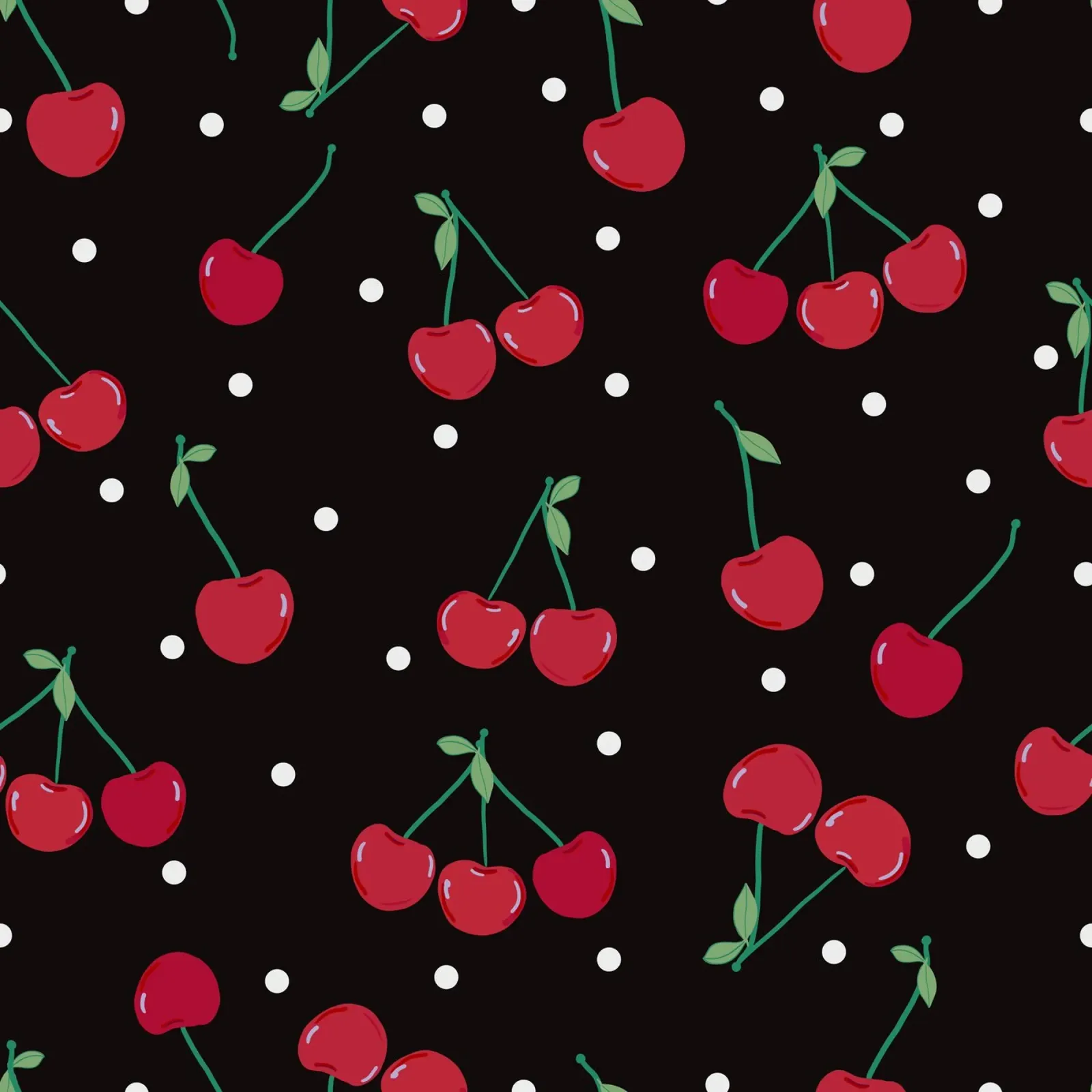 Cerises avec points fond noir hahnemühle de gulsengunel