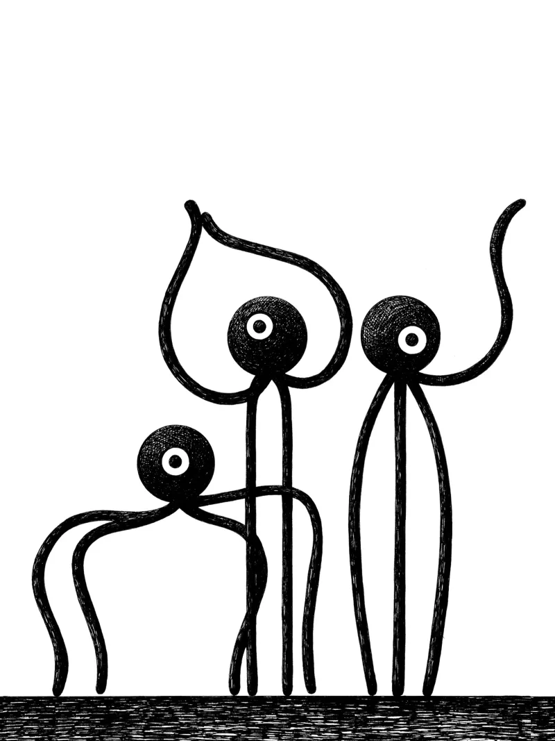 Bobbins! poster con telaio in legno da Richard Hood