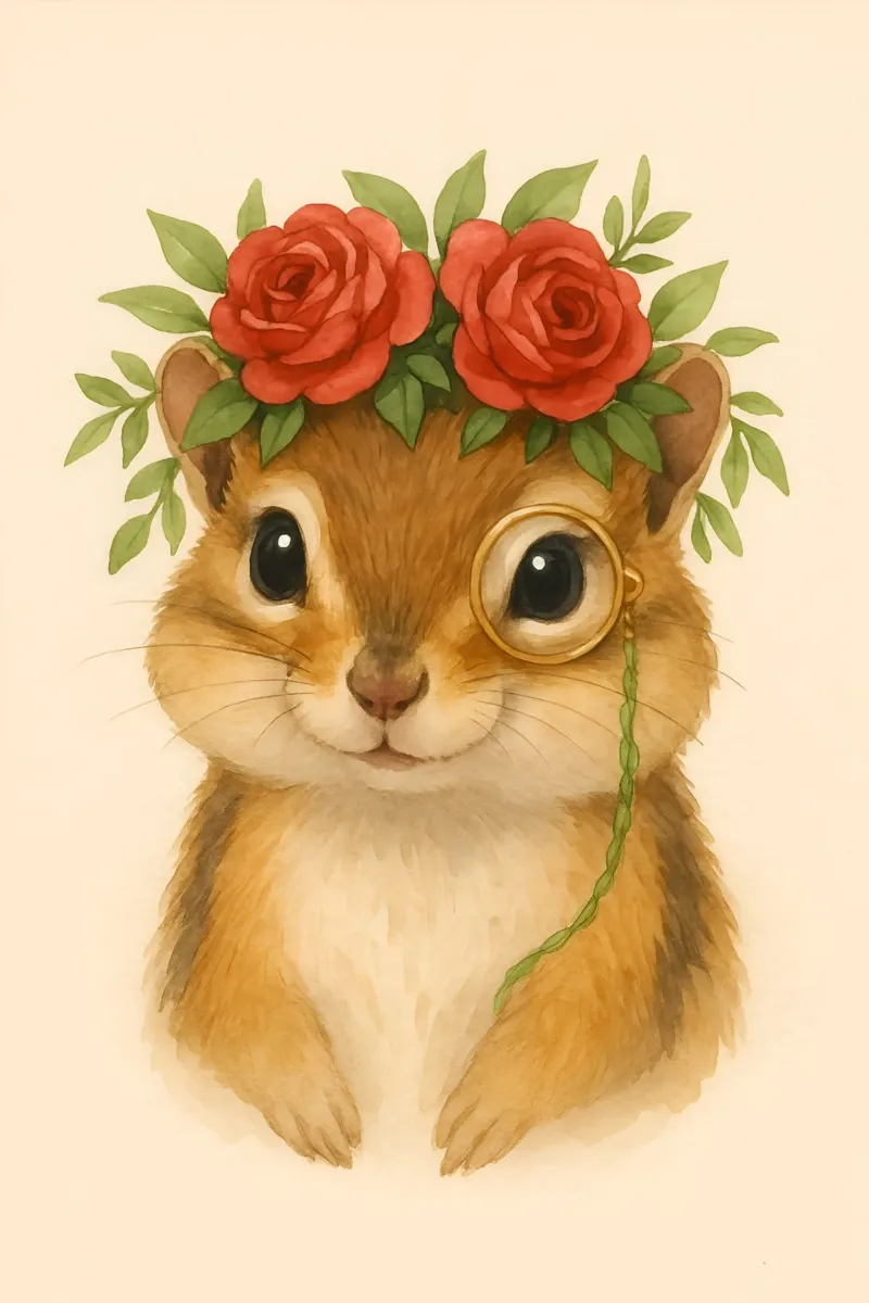 Lo studioso gentile Chipmunk pellicola backlit da Graceful Desine