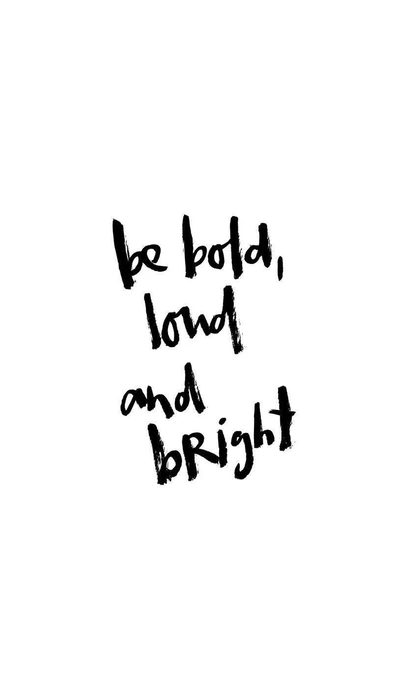 Be bold, loud & bright poster con telaio in plastica da Brushmeetspaper