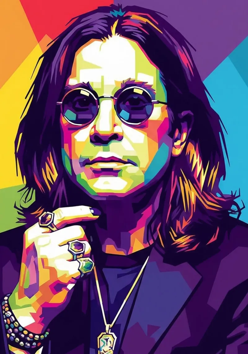 Tribute art - Ozzy Osbourne (2) pellicola backlit da Hantamrata