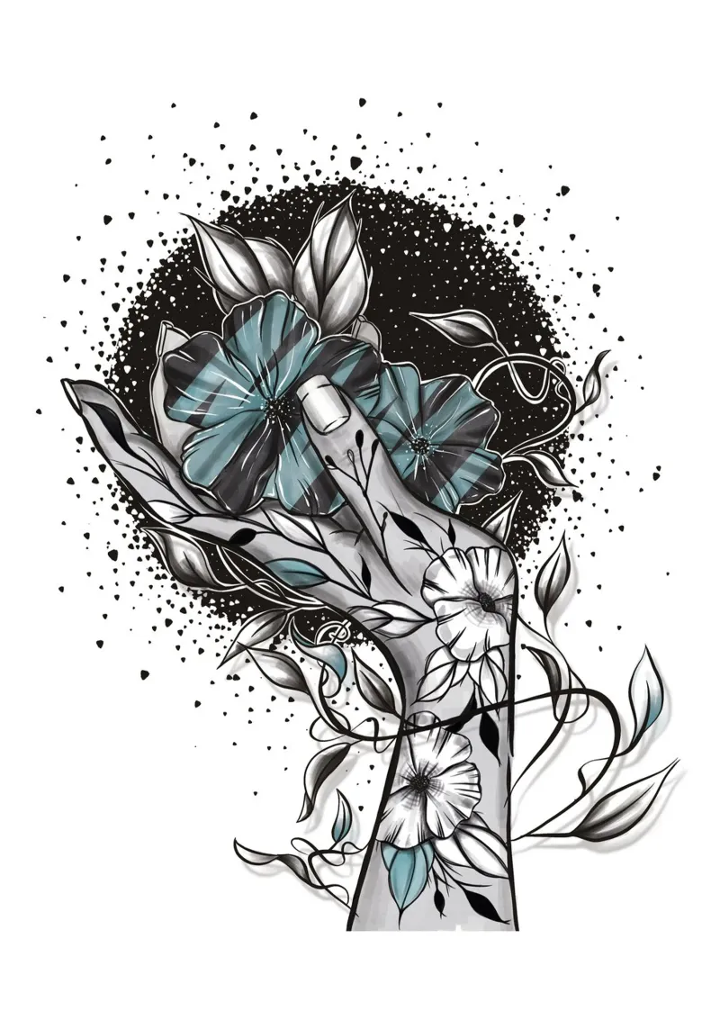Grow tela con Cornice a cassetta da Stella-Illustrations