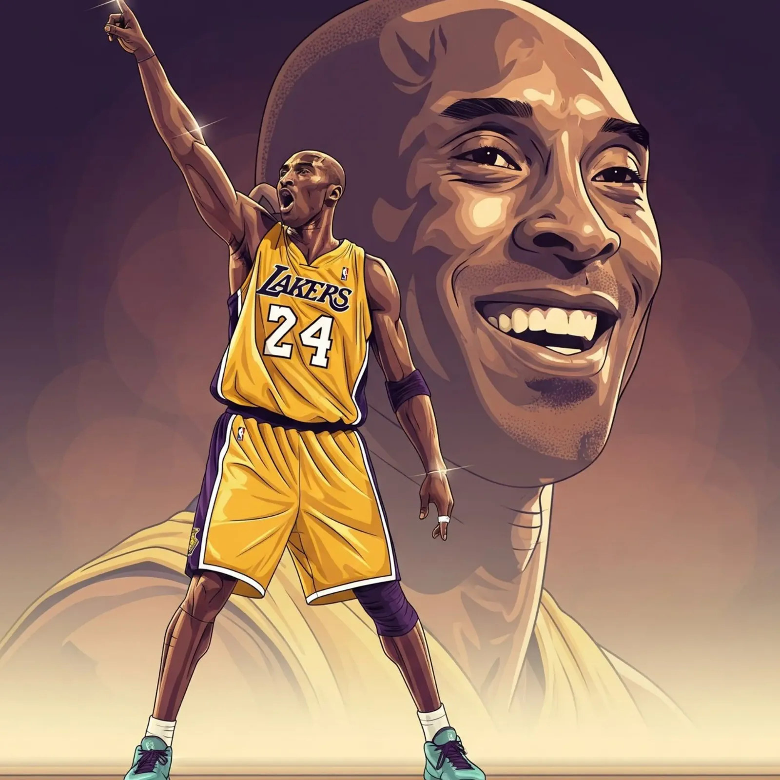 Basketball icon - Kobe Bryant pellicola backlit da Lembayung art