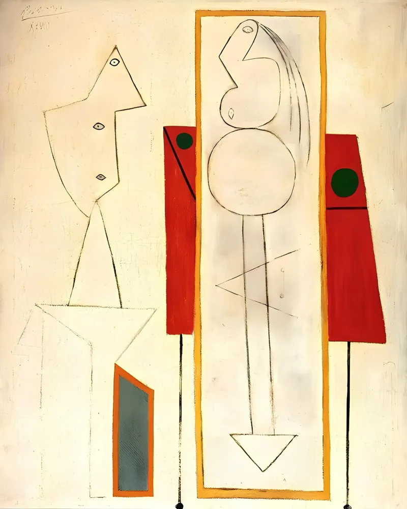 Forme surreali ispirate a Picasso - Arte astratta minimalista Pri pellicola backlit da homdeco
