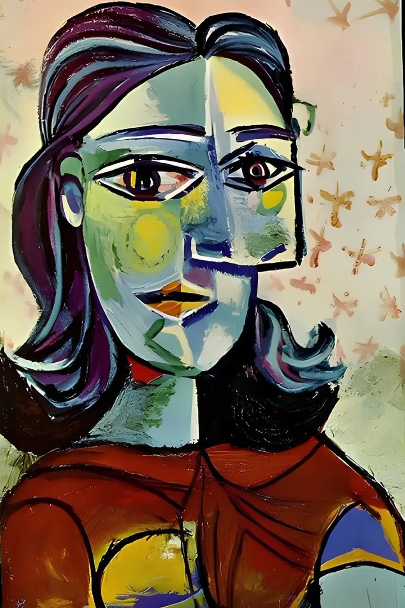Ritratto di donna ispirato a Picasso - Stampa cubista in grassetto carta hahnemühle da homdeco
