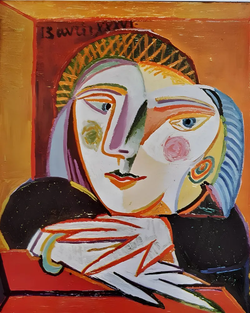 Volto di donna ispirato a Picasso - Ritratto cubista espressivo plexiglass da homdeco