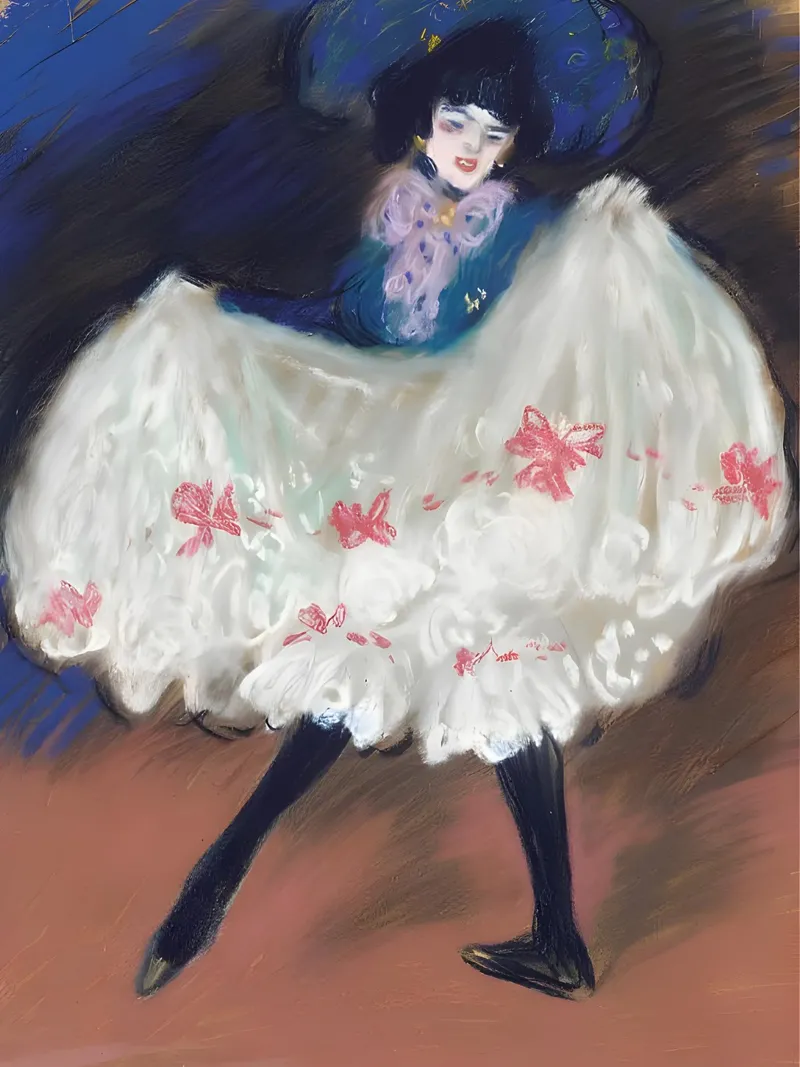 Ballerina di can-can ispirata a Picasso - Belle Époque Vibe pellicola backlit da homdeco