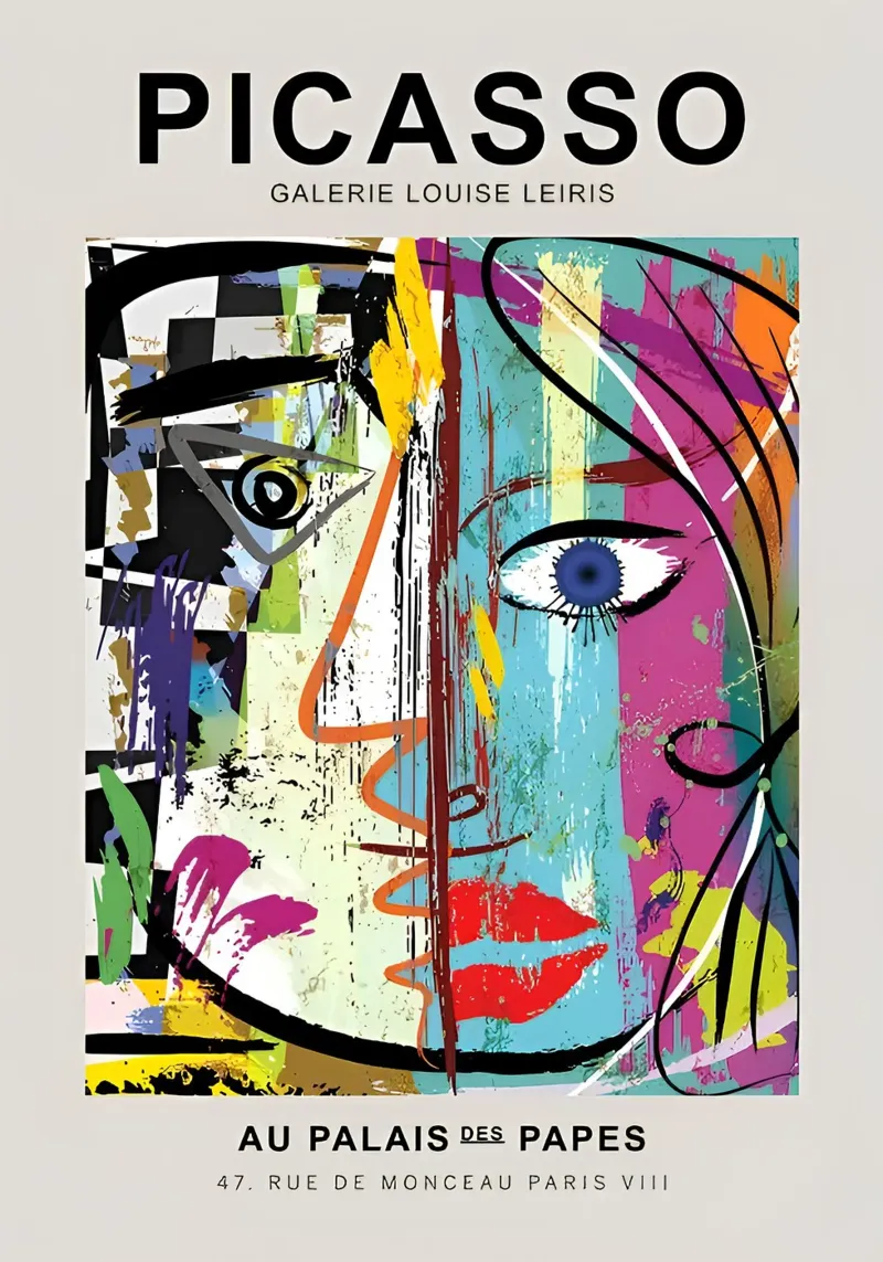Picasso Gallery Louise Leiris Abstract Cubist Print hahnemühle by homdeco