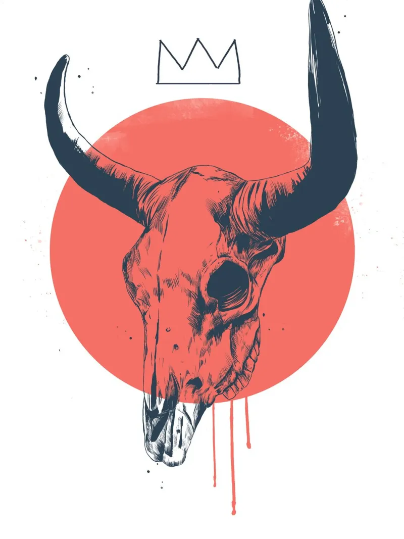 Bull Skull hahnemühle by Balazs Solti