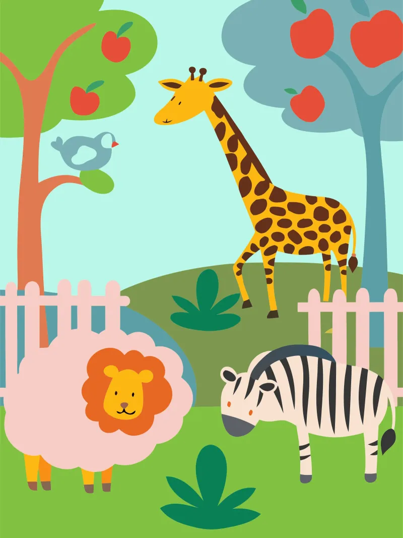 Lo zoo alluminio dibond da CUTE ANIMALS
