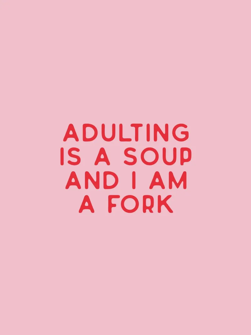 ADULTING poster with plastic frame by KRUTH DESIGN