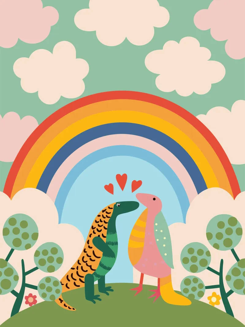 Due draghi di Komodo poster da CUTE ANIMALS