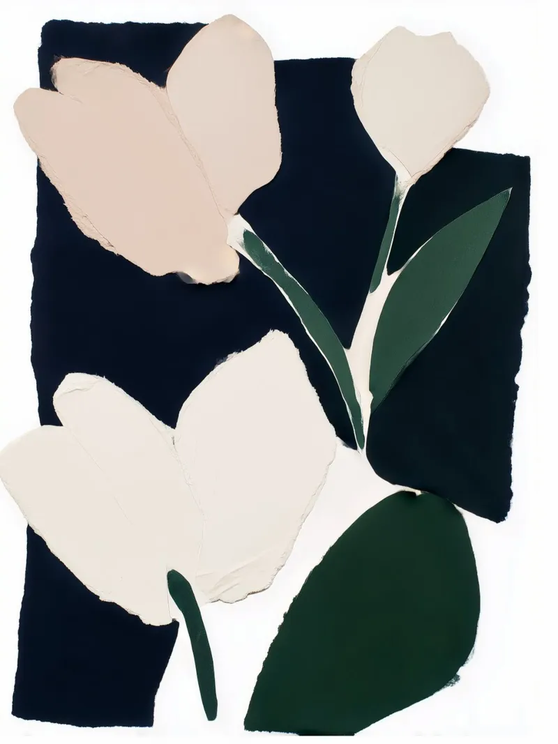 Ancora in fiore poster con telaio in plastica da Seed & Signal