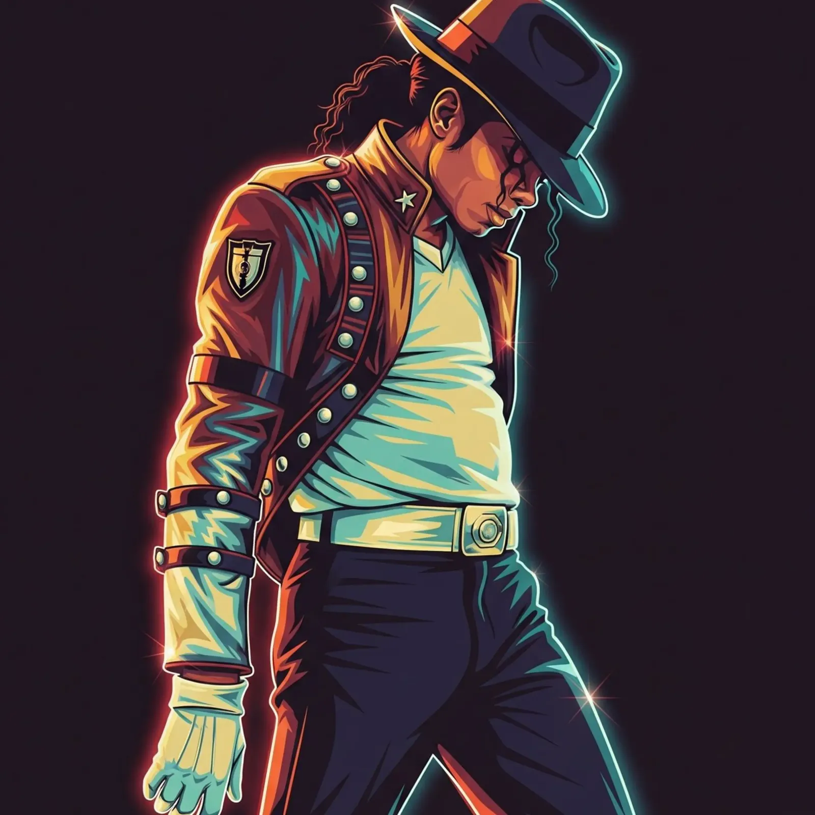 Michael Jackson iconic style pellicola backlit da Lembayung art