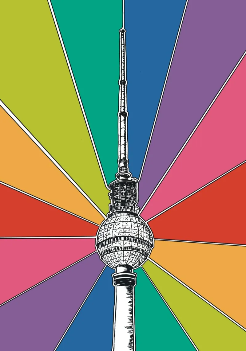 Rainbow Berliner Fernsehturm alluminio dibond da KP Design