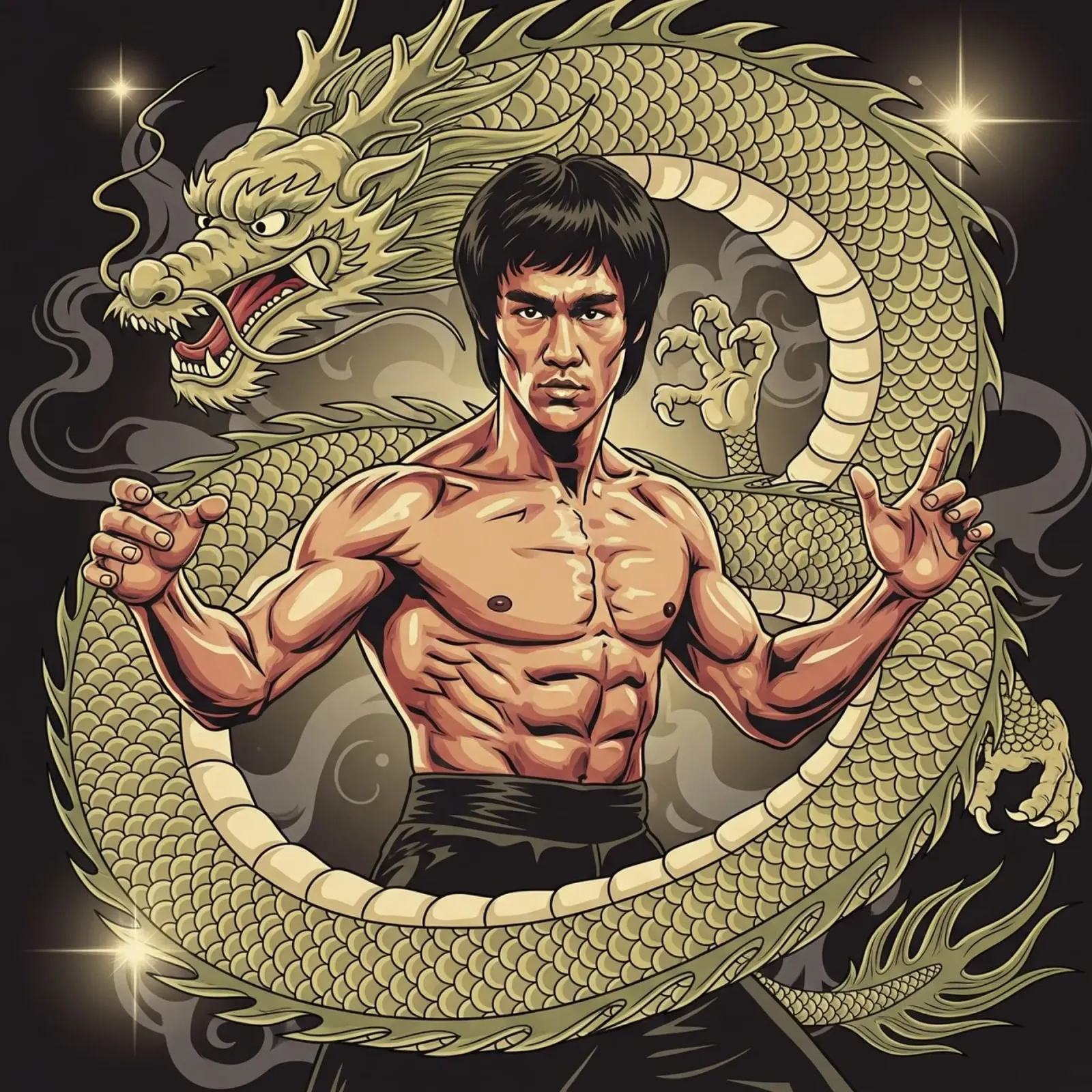 Bruce Lee art plexiglass da Lembayung art