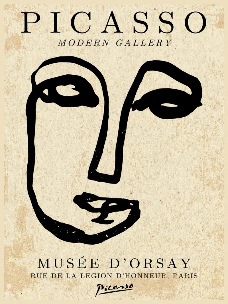 Picasso Face Art Print alluminio dibond da Andrew S Morrison