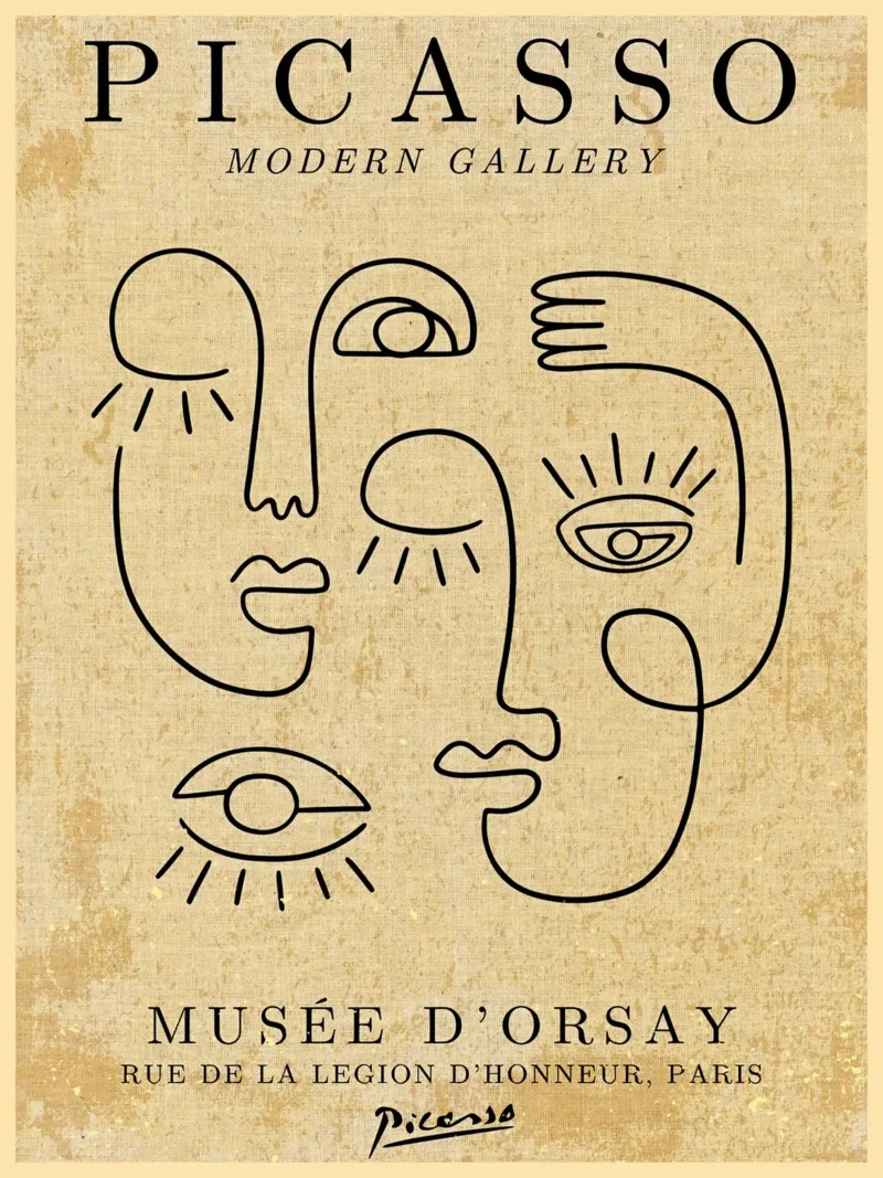 Picasso Abstract Faces Print metacrilato de Andrew S Morrison