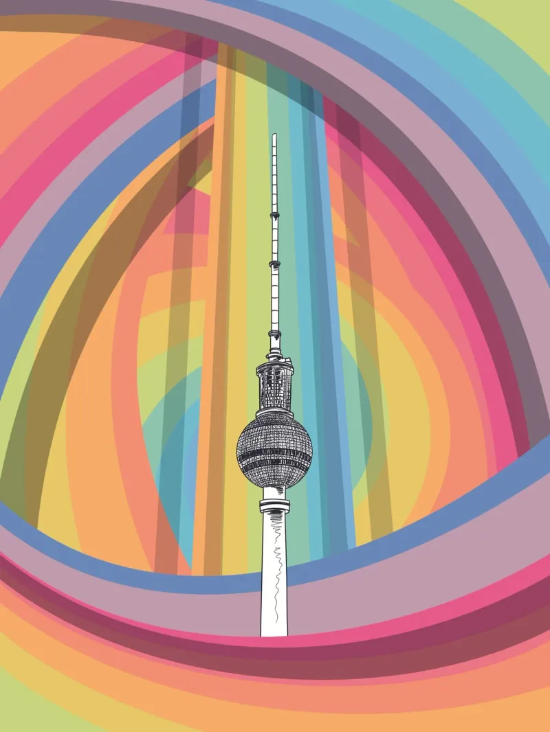 Vortex Berlin TV Tower backlit film by KP Design