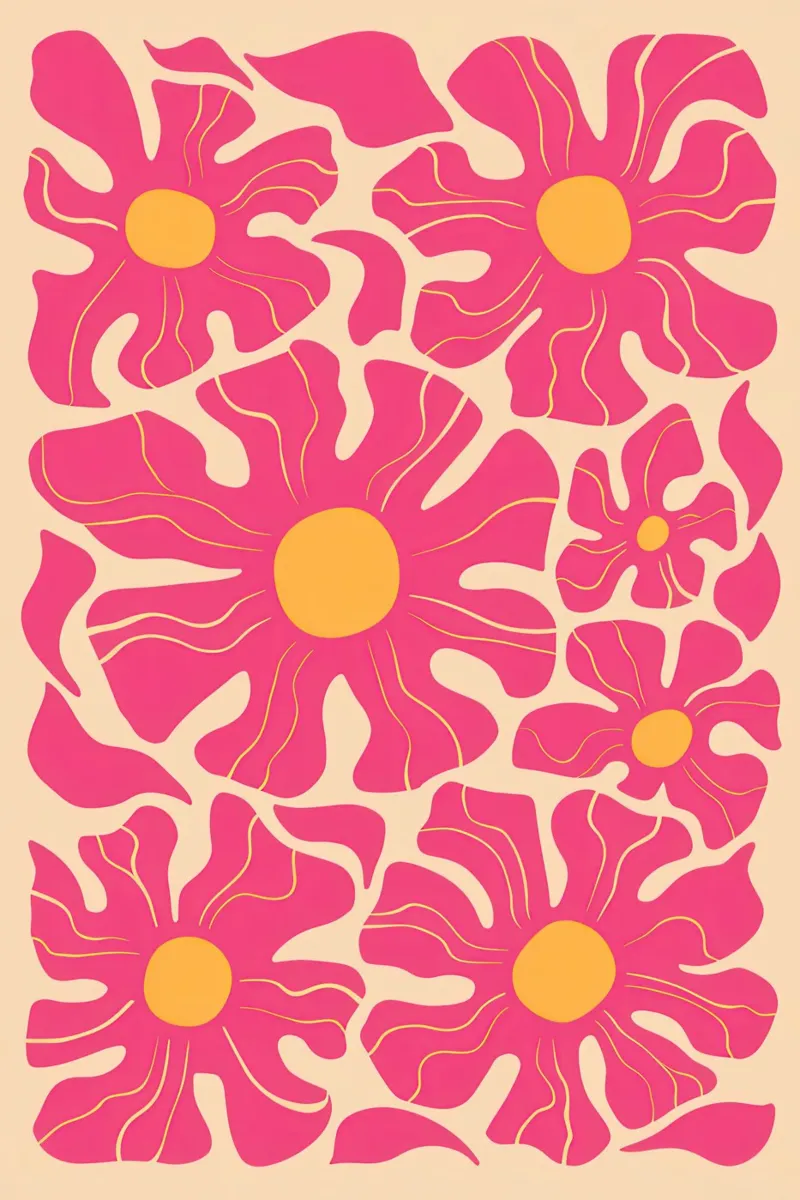 Petali rosa pop art pellicola backlit da Bring Haven