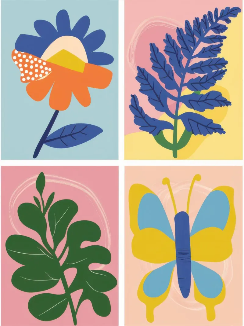 Griglia di studio botanico carta hahnemühle da Solar Paint