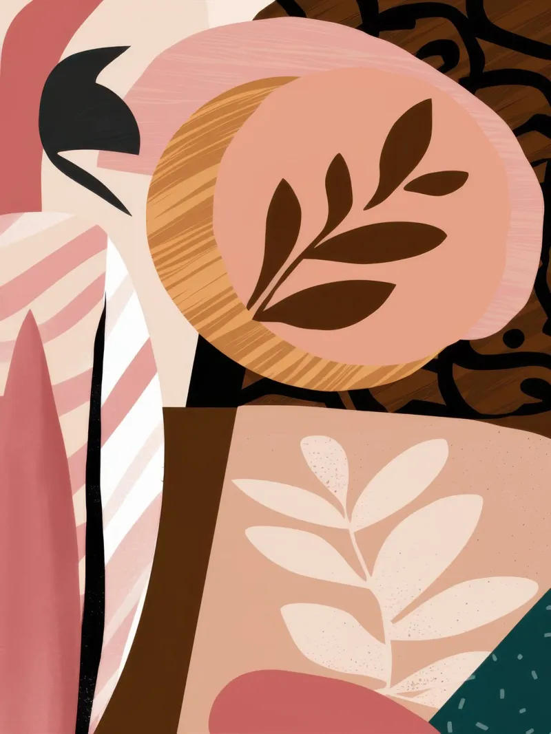 Blush Botanical Stillness alluminio dibond da Bring Haven