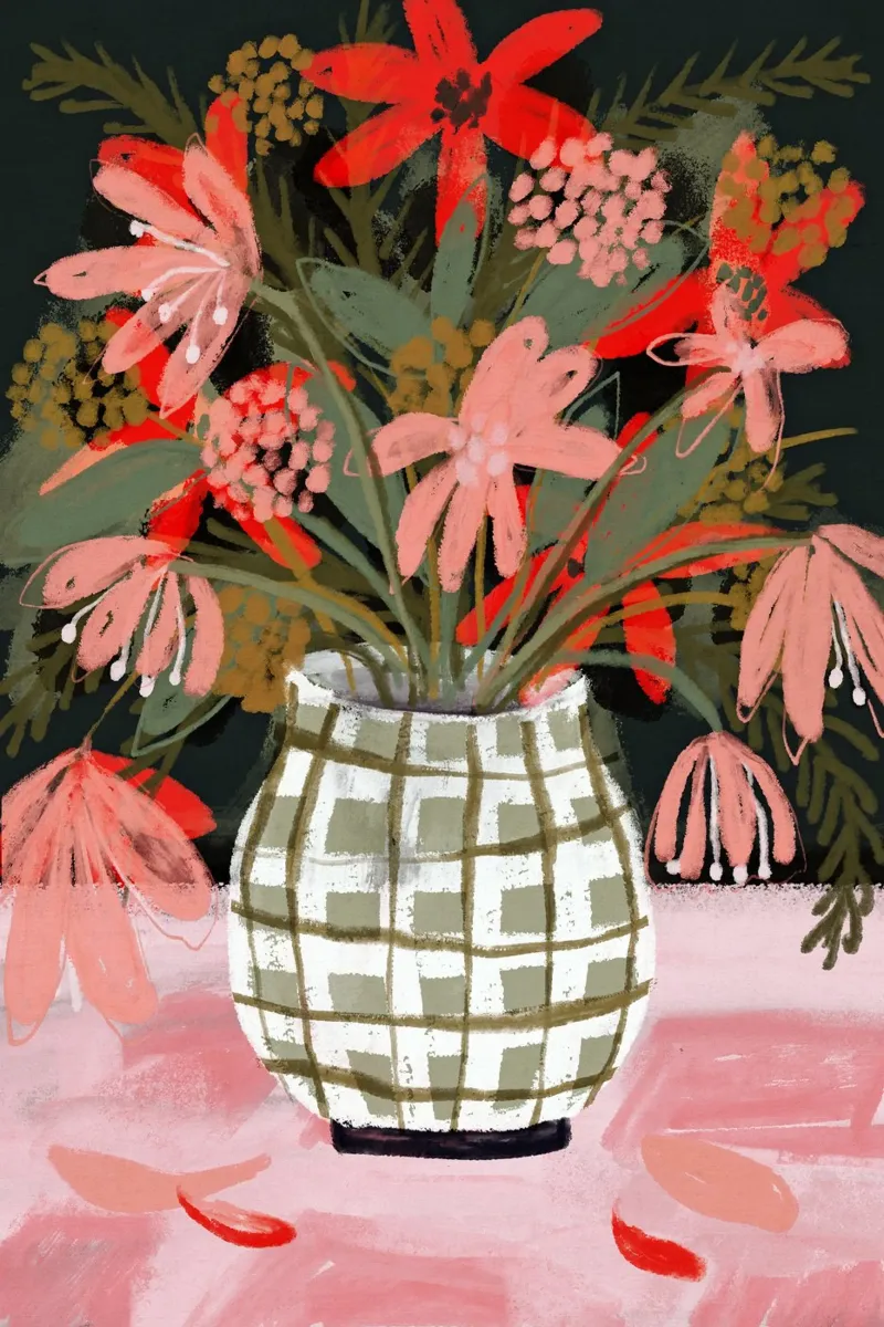 Plaid Vase No 2 poster da treechild