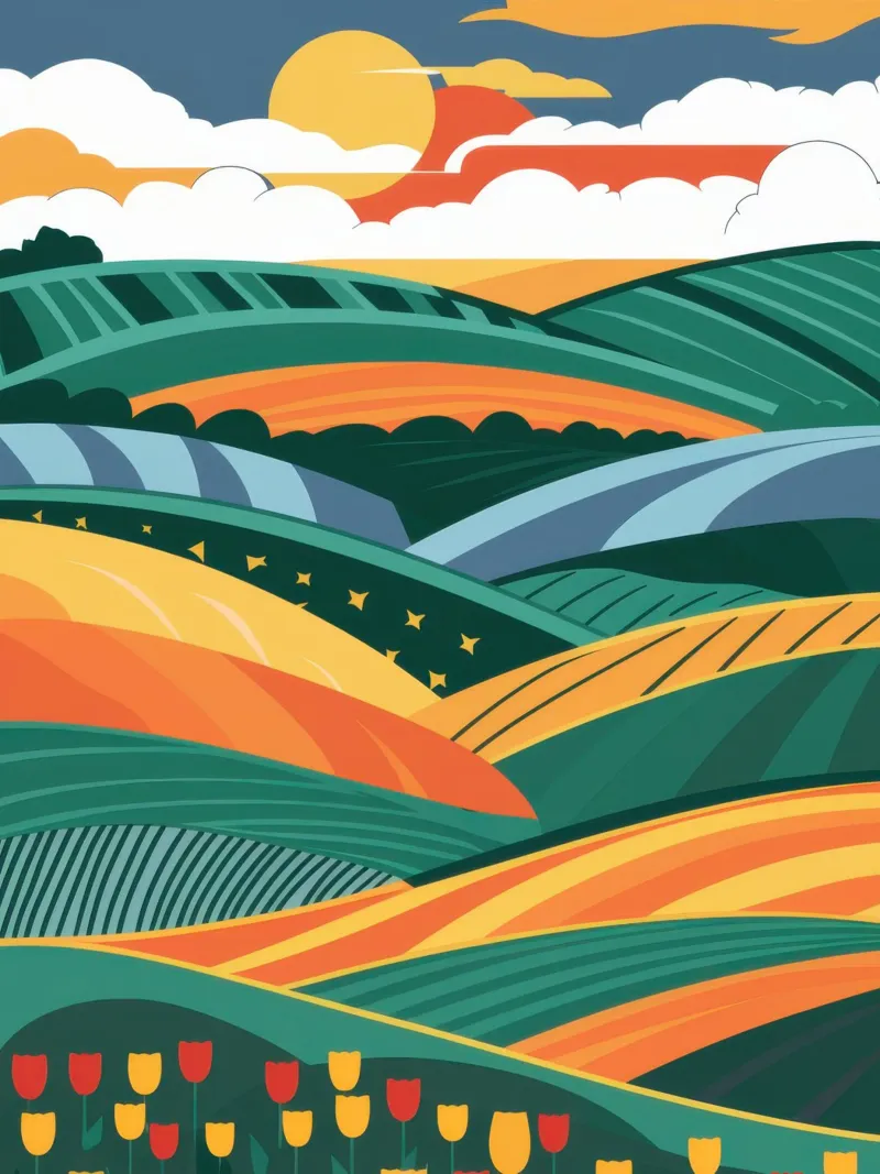 Vibrant Pastoral Dreamscape canvas by Prism Ritual