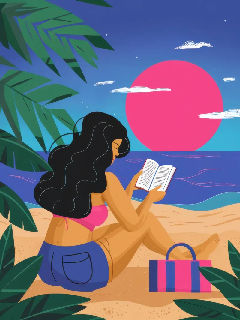 Sunset Reading Escape canvas by Solar Paint