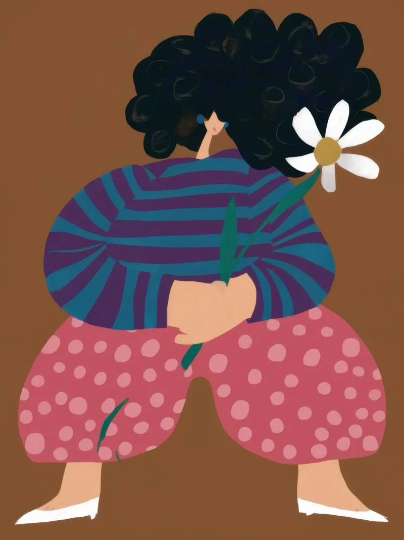 Crouching in Thought canvas by Flock Reverie